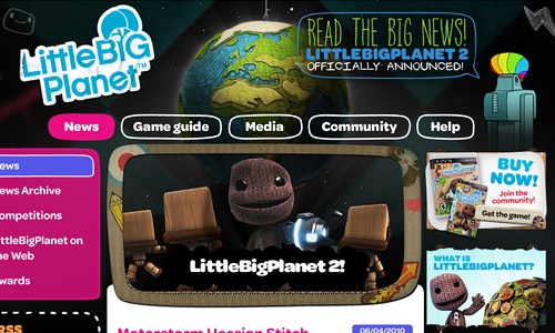 Little Big Planet Game Website