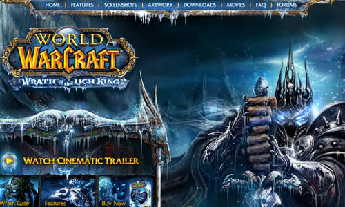 World of Warcraft Wrath of the Lich King Game Website