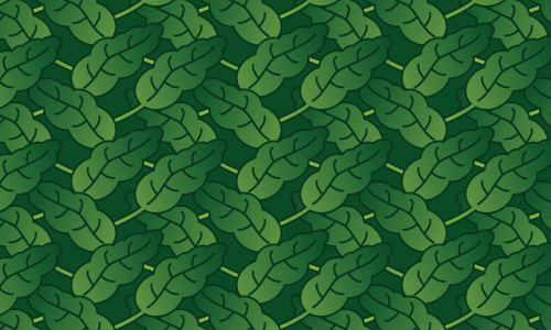 Cool leaves green pattern