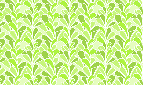 Retro leaves green pattern