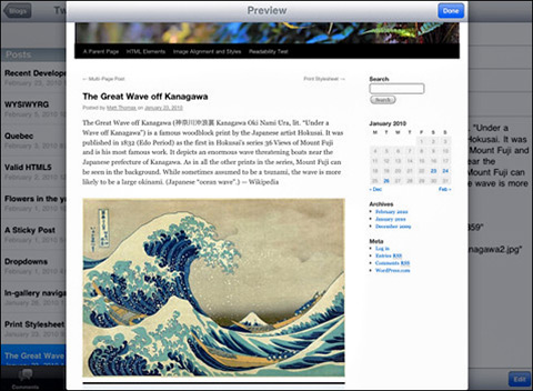WordPress By Automattic 02 40 Useful iPad Apps for Web Designers