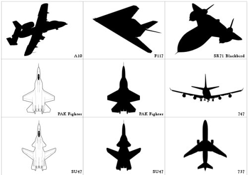 aircraft 85 Free High Quality Silhouette Sets