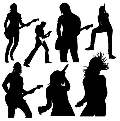 band(music) 85 Free High Quality Silhouette Sets