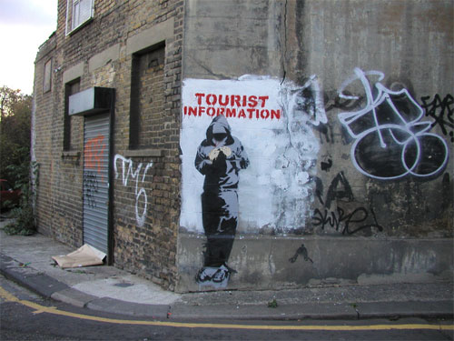 Banksy01 in 40 Stunning and Creative Graffiti Artworks
