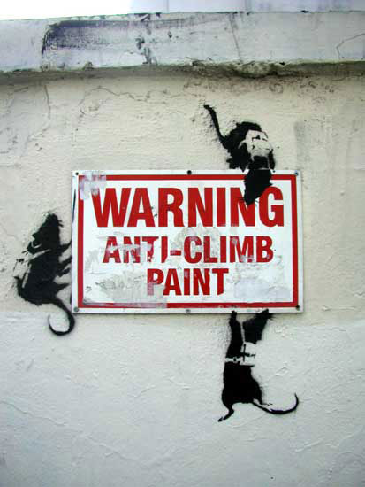 Banksy02 in 40 Stunning and Creative Graffiti Artworks