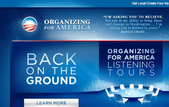 Barackobama in 35 Examples Of Masterful Lighting Effects In Web Design