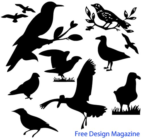 birds 85 Free High Quality Silhouette Sets