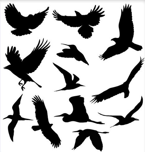 birds 02 85 Free High Quality Silhouette Sets