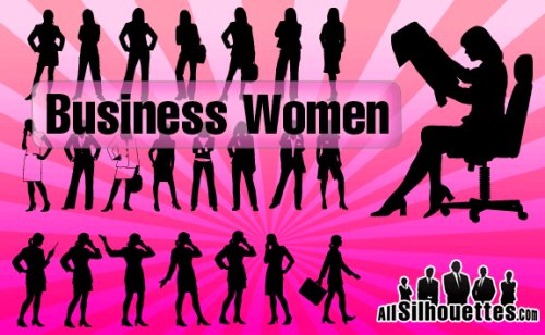 businesswomen 85 Free High Quality Silhouette Sets