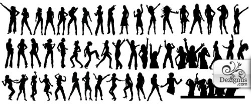 dancing girls 85 Free High Quality Silhouette Sets