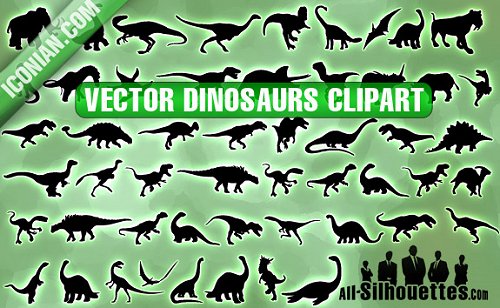 dinosaurs 85 Free High Quality Silhouette Sets
