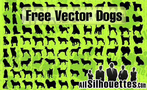 dogs 01 85 Free High Quality Silhouette Sets