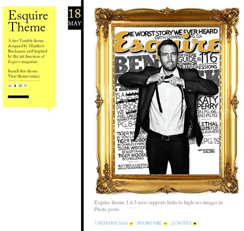 esquire 60 Handpicked Beautiful Tumblr Themes