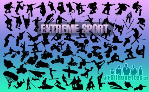 extreme sport 85 Free High Quality Silhouette Sets