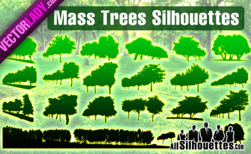 mass trees 85 Free High Quality Silhouette Sets