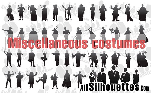 misc costumes 85 Free High Quality Silhouette Sets