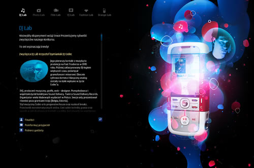 Nokia Trends Lab in 50 Beautiful Flash Websites