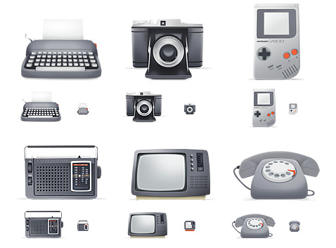 Oldschool in 50 Free High-Quality Icon Sets