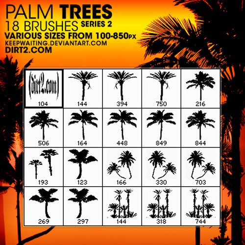 palm trees 85 Free High Quality Silhouette Sets