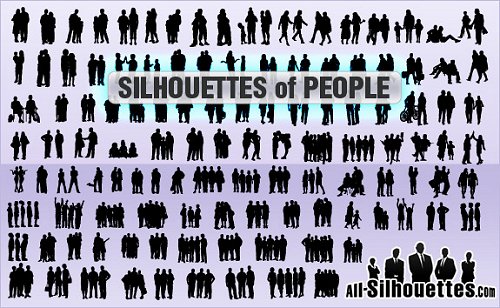 people in group 85 Free High Quality Silhouette Sets
