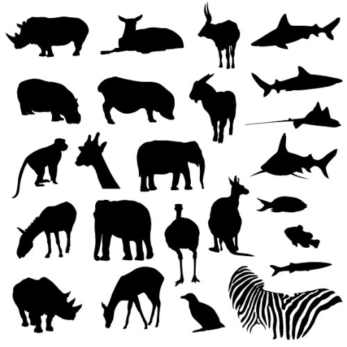 safari animals 85 Free High Quality Silhouette Sets