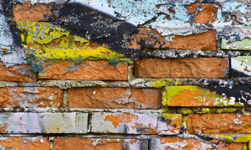 Brick Damaged Graffiti Grunge Paint Plaster Spray Wall 