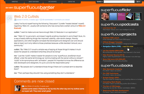 Superflousbanter in 45 Excellent Blog Designs