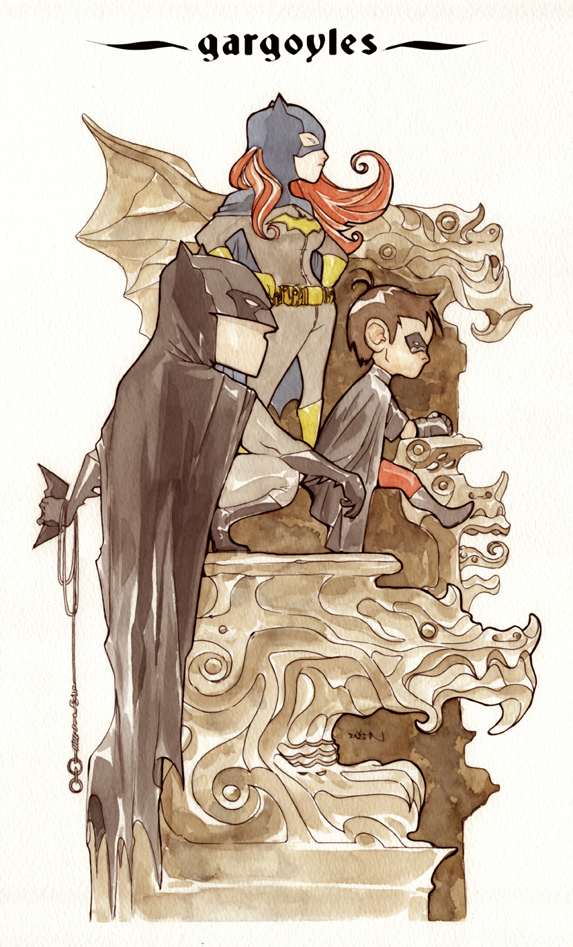 Beautiful Watercolor Illustration of Super Heroes and Villains